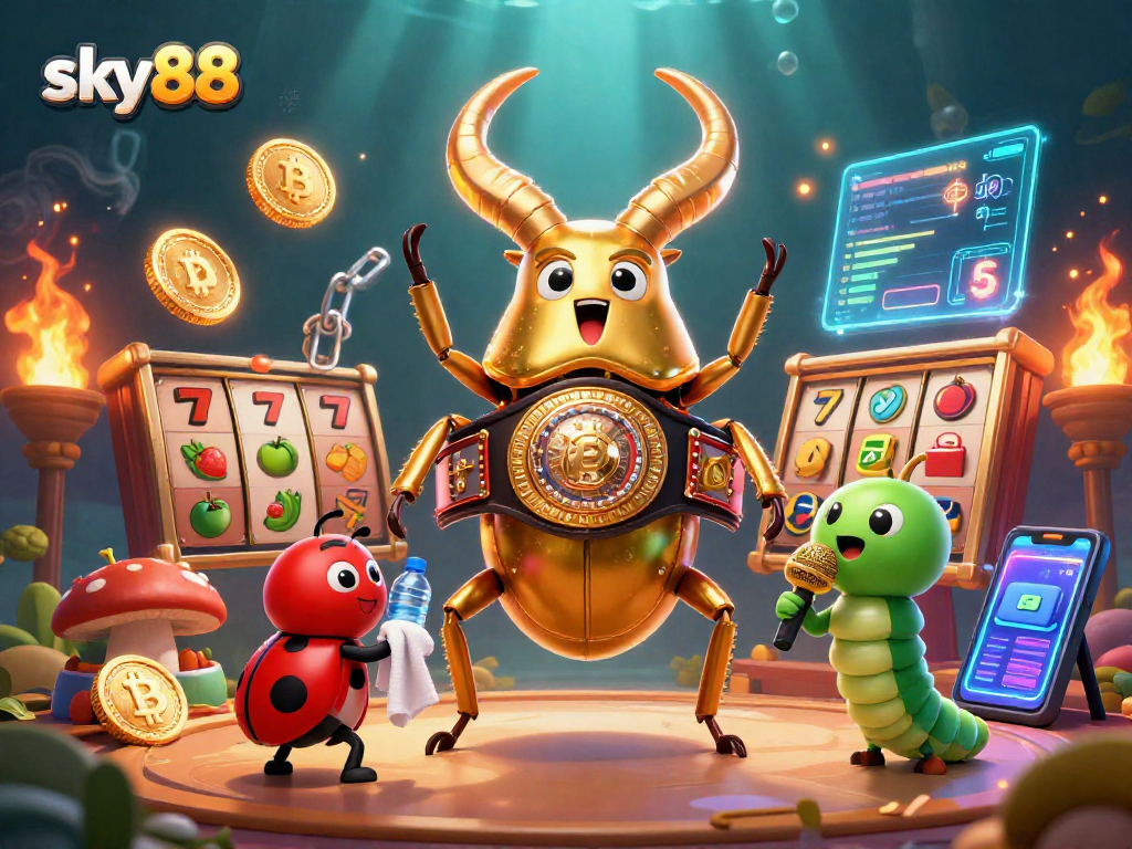 Experience the excitement of sky88 with vibrant slot games and engaging characters in action.
