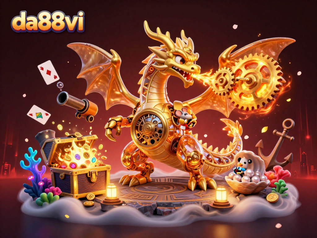 da88vi showcases thrilling 3D casino adventures featuring golden dragon and treasure