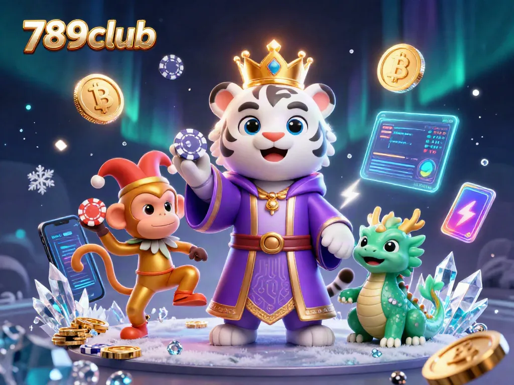 Join the excitement at 789club with dynamic poker action featuring classic casino characters and crypto elements.