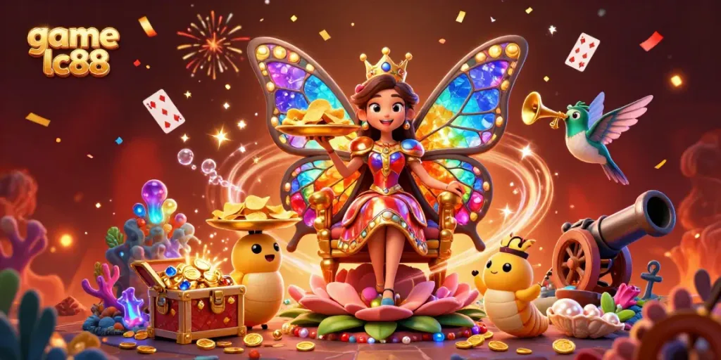 Engage with game lc88 featuring splendid characters, casino elements, and vibrant treasure in a lively atmosphere.